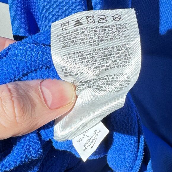 Nike Therma-Fit Beast Hoodie Men’s Large Blue Fleece Pullover EUC - Picture 8 of 9